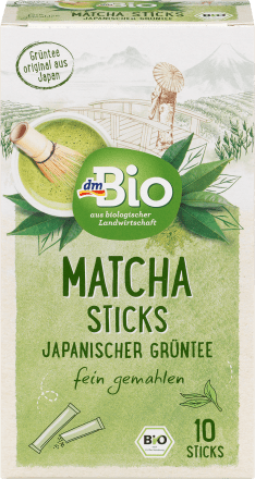 dmBioGrüner Tee Matcha Sticks (10 Stück), 20 g