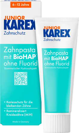 KAREXZahnpasta Kinder Junior, ab 6 Jahren fluoridfrei, 65 ml