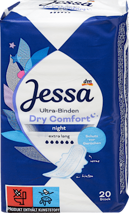 JessaUltra-Binden Dry Comfort Night, Big Pack, 20 St