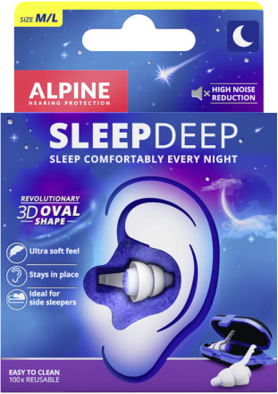 ALPINEOhrstöpsel Sleep Deep Größe M/L, 2 St