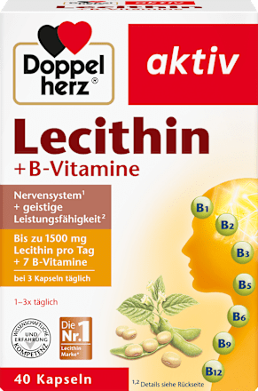 DoppelherzLecithin + B-Vitamine Kapseln 40 St., 41,6 gNahrungsergänzungsmittel
