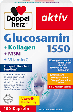 DoppelherzGlucosamin 1550 Kapseln  100 St, 114 gNahrungsergänzungsmittel