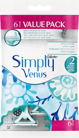 Gillette VenusEinwegrasierer, Simply Venus, 6 St