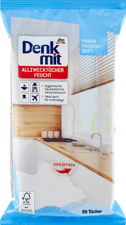 DenkmitFeuchte Allzwecktücher Pure Frische, 50 St