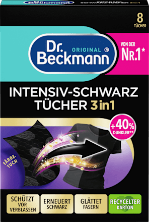 Dr. BeckmannFarbtücher Intensiv-Schwarz 3in1, 8 St