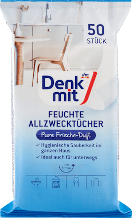 DenkmitFeuchte Allzwecktücher Pure Frische, 50 St
