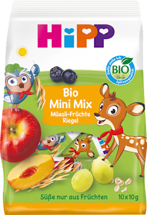 HiPPFrucht-Getreide-Riegel Mini Mix (10x10 g), 100 g