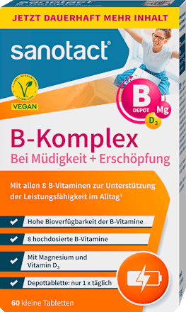 sanotactB-Komplex + Magnesium + Vitamin D3 Tabletten 60 St, 38 gNahrungsergänzungsmittel