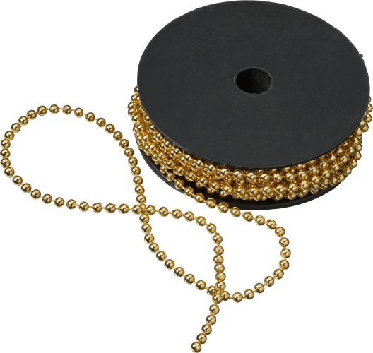 Girlande, Mini-Perlenkette, 1 gold, St