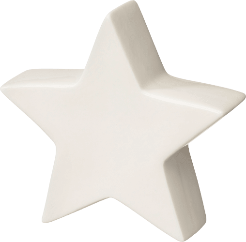 Keramikstern, weiß, 1 St