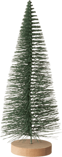 Drahttannenbaum auf Holzfuß, grün (21 cm), 1 St