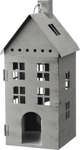Laterne, Haus, grau (30 cm), 1 St