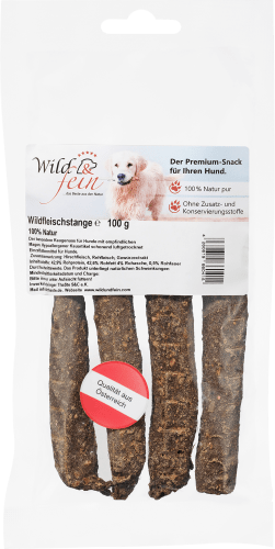 Hundeleckerli Wildfleischstangen, 100 g