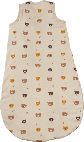 beige, 80 Bären-Muster, 2,5 TOG Schlafsack 1 mit cm, St