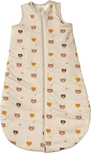 Schlafsack 2,5 TOG mit Bären-Muster, beige, 80 cm, 1 St