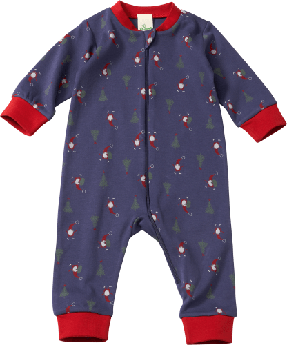 Schlafanzug mit Wichtel-Muster, blau & rot, Gr. 62/68, 1 St