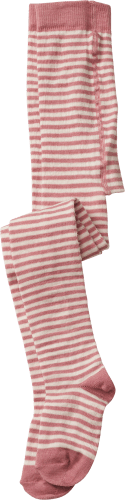 Strumpfhose mit Bio-Schurwolle, rosa & weiß, Gr. 110/116, 1 St