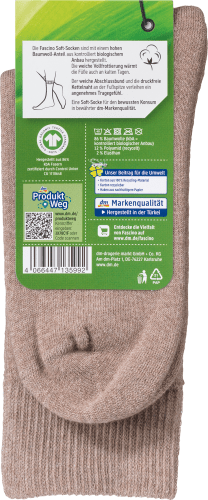 Soft-Socken mit Bio-Baumwolle, braun, Gr. 39-42, St 1