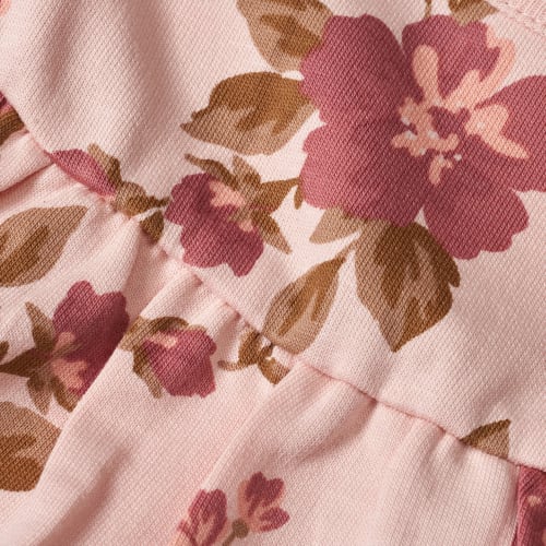 Climate mit 1 Rosen-Muster, Kleid Pro St 116, rosa, Gr.