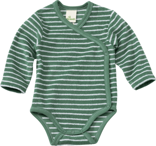 Wickelbody, grün & weiß, Gr.50/56, 1 St | Baby Bodies & Strampler