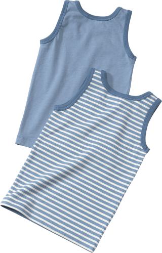 Unterhemden, blau & weiß, Gr. 2 St 104