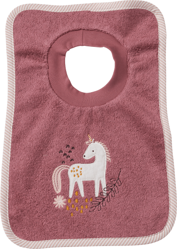 Lätzchen mit Einhorn-Motiv, rosa, 1 St