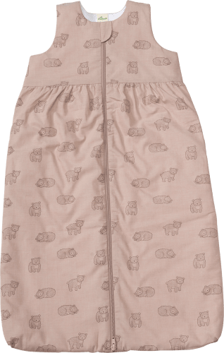 Schlafsack 2 TOG mit Bären-Muster, beige, 80 cm, 1 St