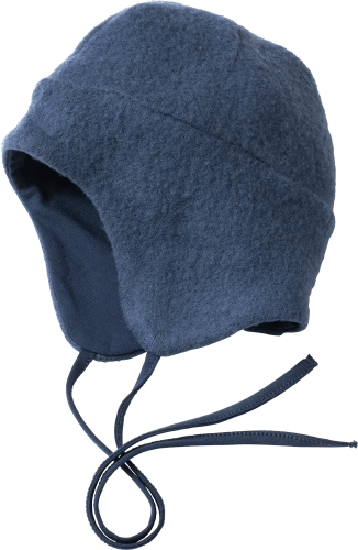 Mütze mit Bio-Schurwolle, blau, Gr. 42/43, 1 St