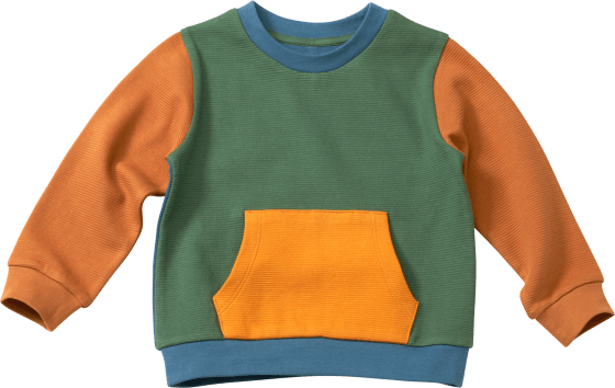 1 Gr. bunt, Colourblocking-Design, St 104, Sweatshirt im