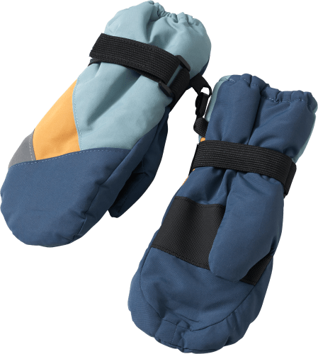 Handschuhe, blau & Gr. St 3, gelb, 1