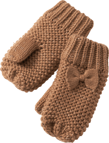 Handschuhe mit 1 3, braun, St Schleife, Gr