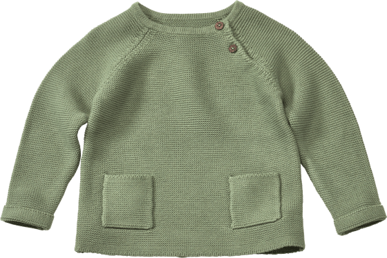 Pullover aus Strick mit Taschen, grün, Gr. 104, 1 St