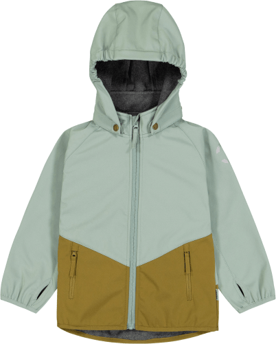 Softshelljacke, blau & grün, Gr. 110/116, 1 St | Kinder Outdoor- & Regenbekleidung
