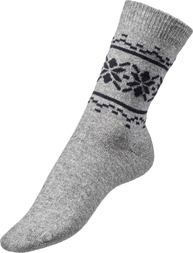 St Norweger-Muster, Socken Gr. schwarz, mit 35-38, 1 grau &