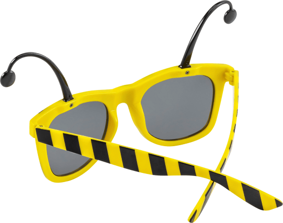 Party-Sonnenbrille in schwarz-gelb gestreift mit St Fühlern, 1