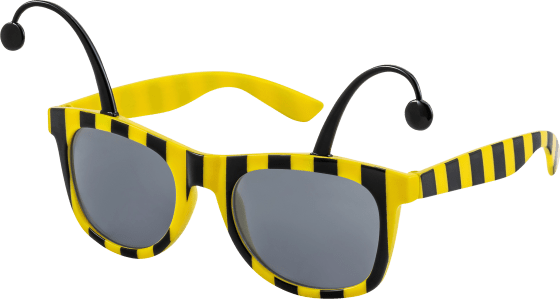 Party-Sonnenbrille in schwarz-gelb gestreift St mit 1 Fühlern