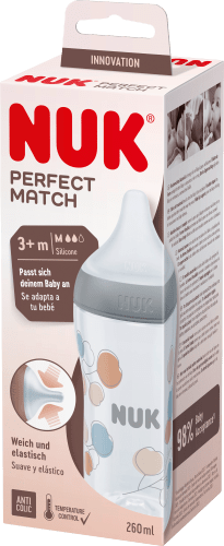 Babyflasche Perfect Match, grau, ab 3 Monaten, 260 ml, 1 St