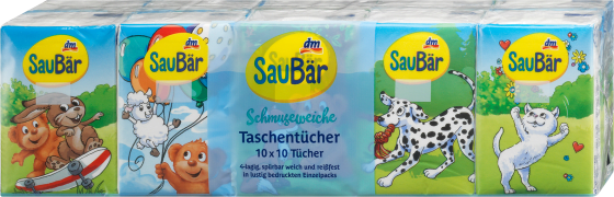 10 (10x10 4-lagig St St), Taschentücher Pocket Kinder