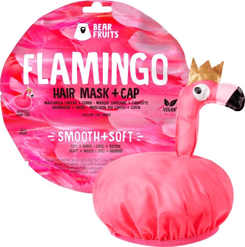 Haarmaske Flamingo, Hair mask + cap, 20 ml