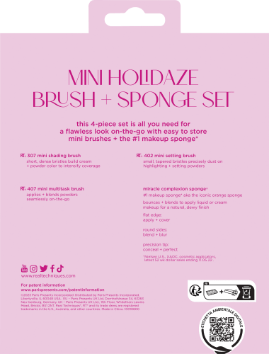 Make-up Holidaze Sponge, Brush St Set Mini 1 4tlg +