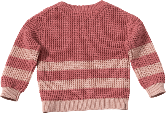 Pullover aus Gr. St mit Strick 92, 1 rosa, Blockringeln