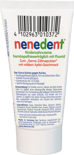 Zahnpasta Kinder 50 mit Jahre, ml Fluorid homöopathieverträglich, 0-6