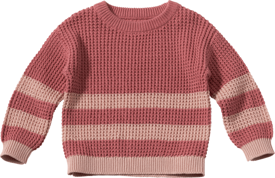 Pullover aus Strick 98, rosa, Gr. 1 mit St Blockringeln