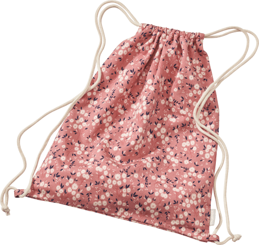 Turnbeutel mit Blumen-Muster, ca. cm, rosa, 32 1 40 St x