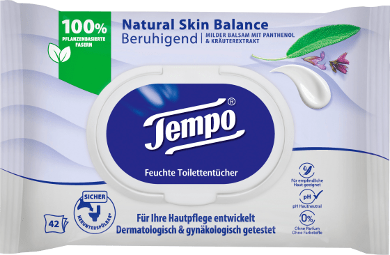 Feuchtes Toilettenpapier Natural Skin Balance, 42 St
