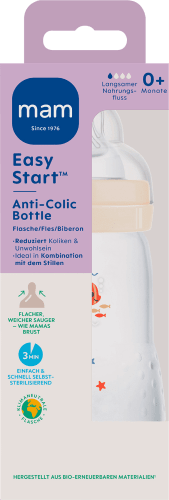 Babyflasche Easy Start Anti-Colic, creme, von Geburt an, 260 ml, 1 St