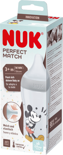 Babyflasche Perfect Match Mickey, grau, ab 3 Monaten, 260 ml, 1 St