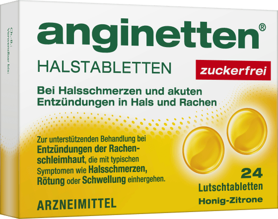 24 Zitrone St zuckerfrei, Halstabletten Honig