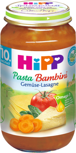 [Zeitraum aufgrund großer Nachfrage verlängert] Menü Pasta Bambini Gemüse-Lasagne 10. ab 220 g Monat