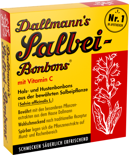 Salbei-Bonbons Hals- und Hustenbonbons mit Vitamin C (20 Stück), 37 g